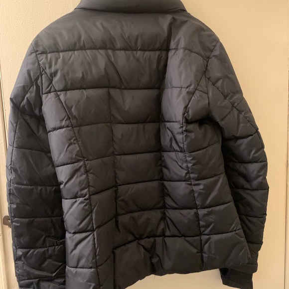 S13/NYC Mercer Puffer Coat with retractable Hood and Fur Trim Black Medium - Picture 14 of 14